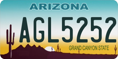 AZ license plate AGL5252