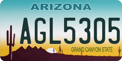AZ license plate AGL5305