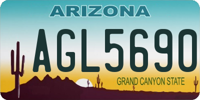 AZ license plate AGL5690