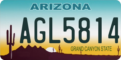 AZ license plate AGL5814