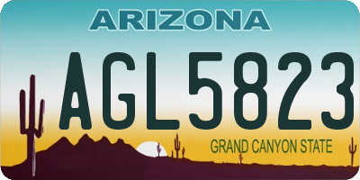 AZ license plate AGL5823