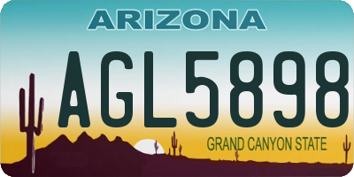 AZ license plate AGL5898