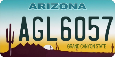 AZ license plate AGL6057