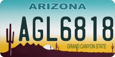 AZ license plate AGL6818
