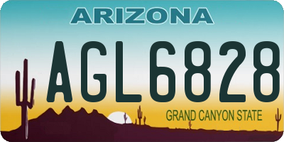 AZ license plate AGL6828