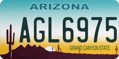 AZ license plate AGL6975