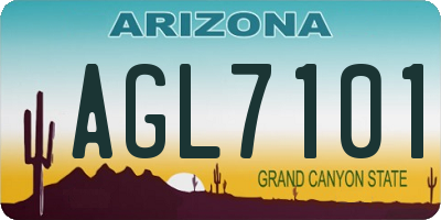 AZ license plate AGL7101