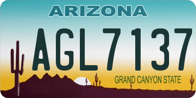 AZ license plate AGL7137