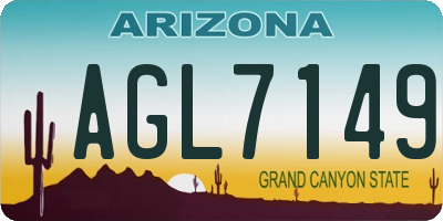 AZ license plate AGL7149