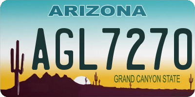 AZ license plate AGL7270