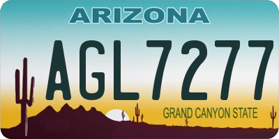 AZ license plate AGL7277