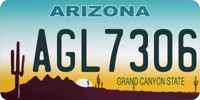 AZ license plate AGL7306