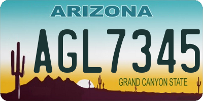 AZ license plate AGL7345