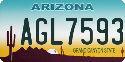 AZ license plate AGL7593