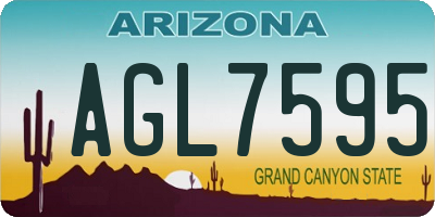 AZ license plate AGL7595