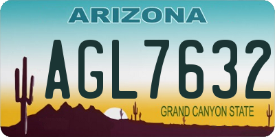 AZ license plate AGL7632