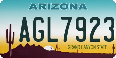 AZ license plate AGL7923