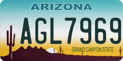 AZ license plate AGL7969