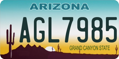 AZ license plate AGL7985