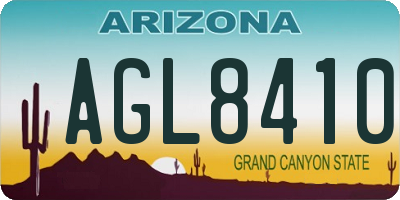 AZ license plate AGL8410