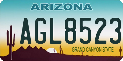 AZ license plate AGL8523