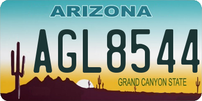 AZ license plate AGL8544
