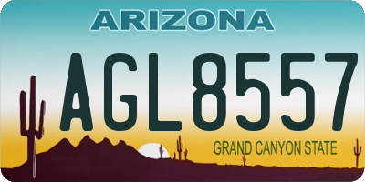 AZ license plate AGL8557