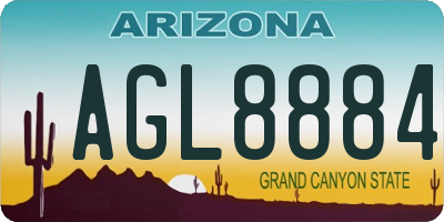 AZ license plate AGL8884