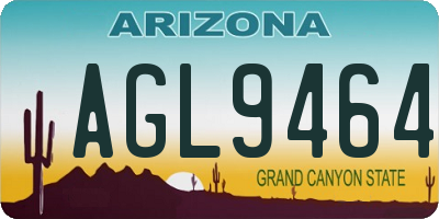 AZ license plate AGL9464