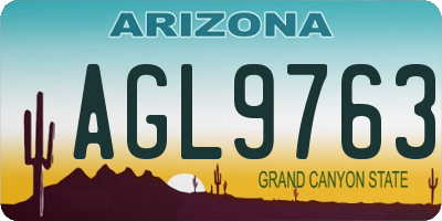 AZ license plate AGL9763