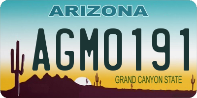 AZ license plate AGM0191