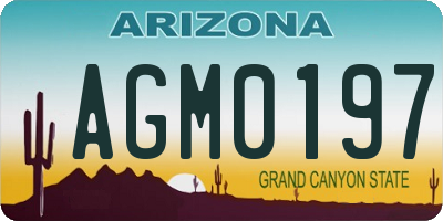 AZ license plate AGM0197