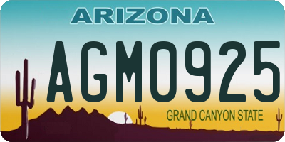 AZ license plate AGM0925