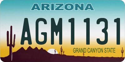 AZ license plate AGM1131