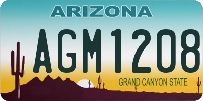 AZ license plate AGM1208