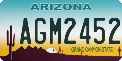 AZ license plate AGM2452