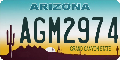 AZ license plate AGM2974