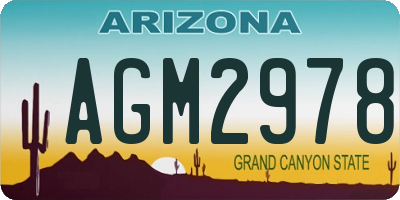 AZ license plate AGM2978