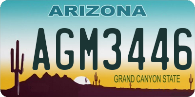 AZ license plate AGM3446