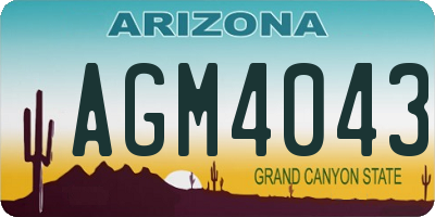 AZ license plate AGM4043
