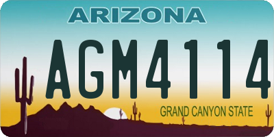 AZ license plate AGM4114