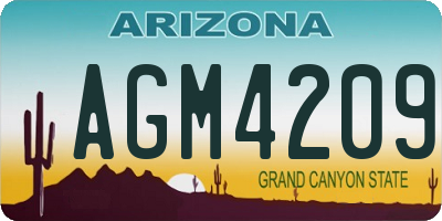 AZ license plate AGM4209