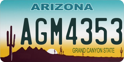 AZ license plate AGM4353