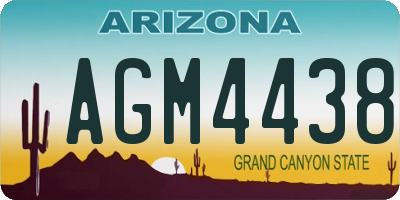 AZ license plate AGM4438