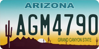 AZ license plate AGM4790