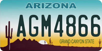 AZ license plate AGM4866