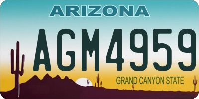 AZ license plate AGM4959