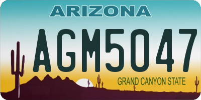 AZ license plate AGM5047