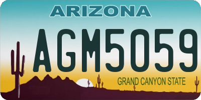 AZ license plate AGM5059
