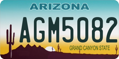 AZ license plate AGM5082